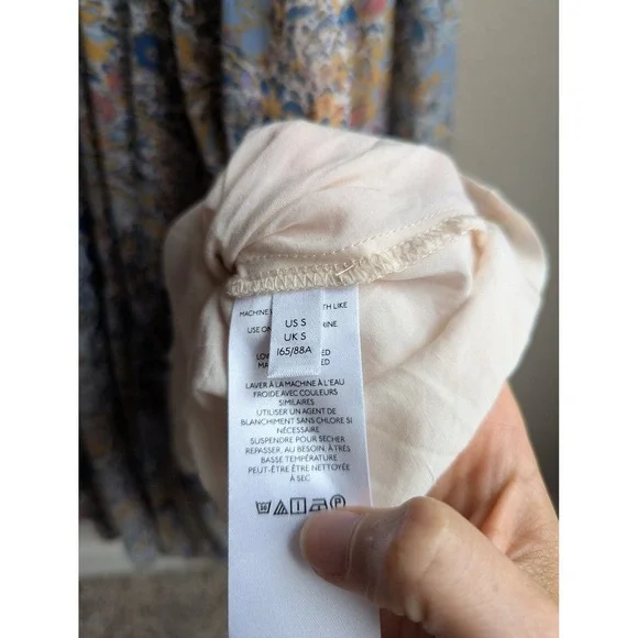 Free People maxi dress size S Feeling Groovy Blue floral boho festival - Picture 7 of 14